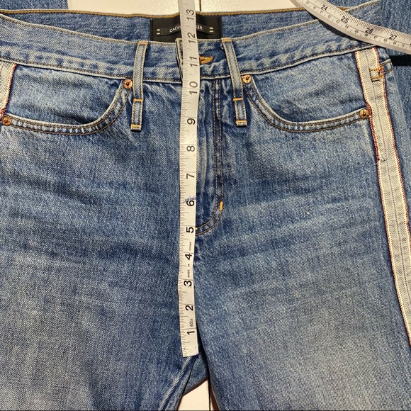 Calvin Rucker Rebel Selvage High Vintage Straight 100% Cotton Raw Hem Jeans 27 - Picture 13 of 15